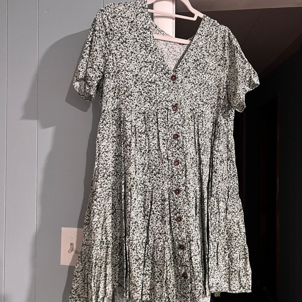Ces Femme Green Floral Mini Dress
